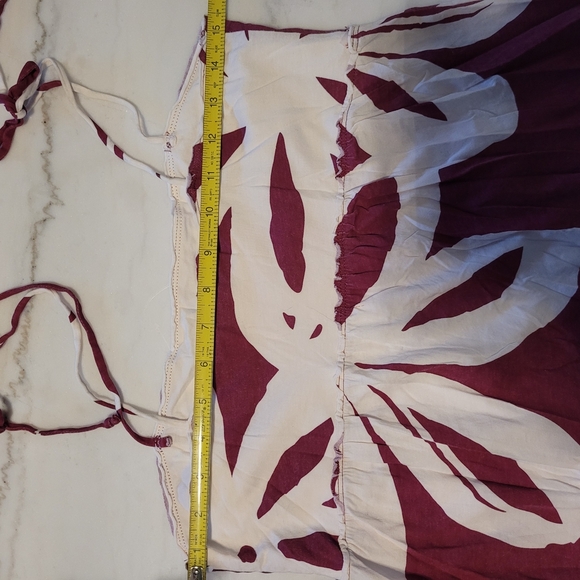 Vintage Roxy Hibiscus Red and White Spaghetti Top Size Large Juniors - Picture 5 of 8